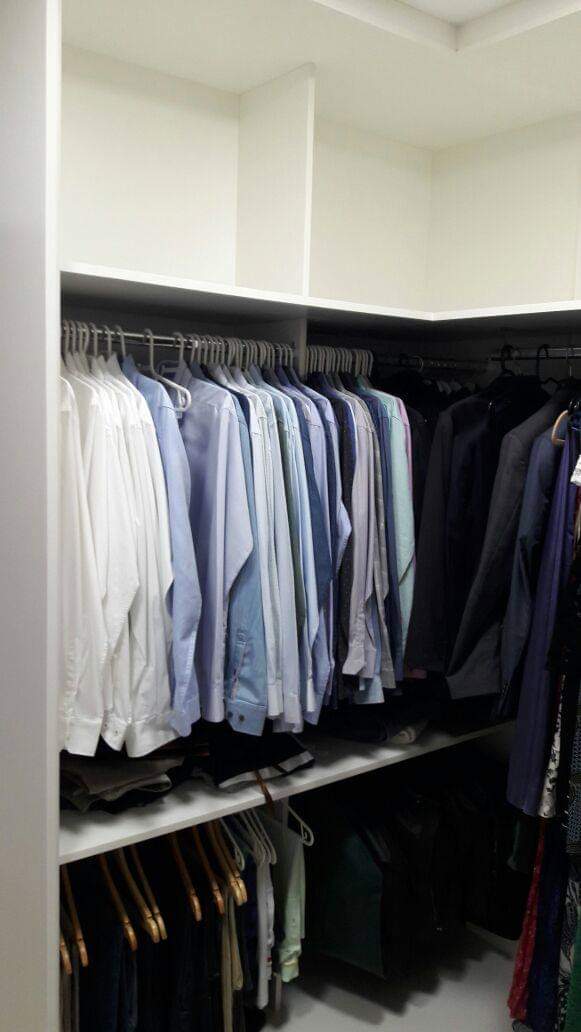 closet em L MDF branco