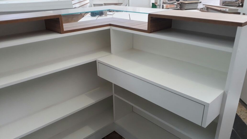balcão MDF branco
